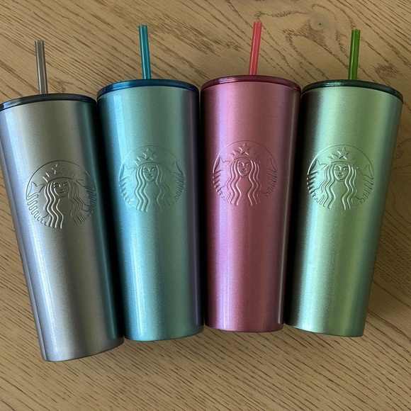 NWT Complete Set of 4 Walt Disney World Parks Stainless Steel Starbucks Tumbler - Picture 16 of 17